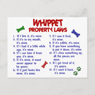 Carte Postale WHIPPET Property Laws 2