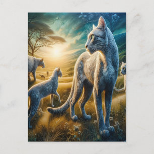 Carte Postale Whisker Wonderland : Feline Family Frolic