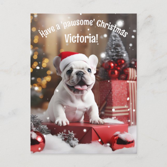 Carte Postale Whiskers d'hiver personnalisables Wonderland (Devant)