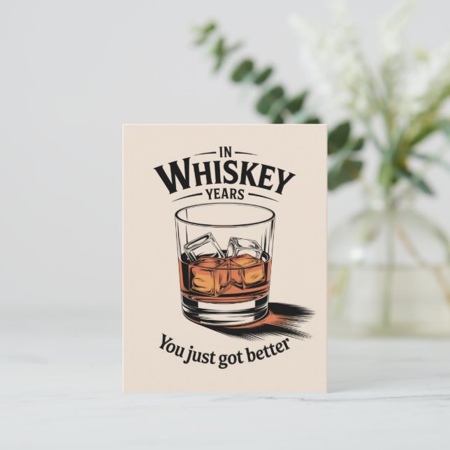 Carte Postale Whiskey Birthday Card Birthday Card pour lui Papa (Debout devant)