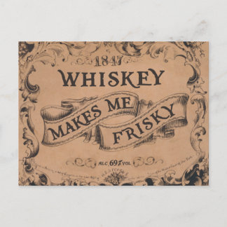 Carte Postale Whiskey me rend frisquet