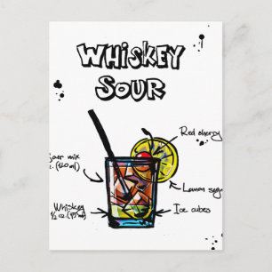 Carte Postale Whiskey Sour Cocktail Recette