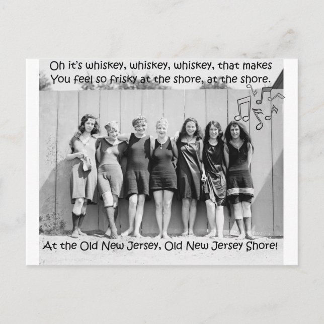 Carte Postale Whiskey Vous Fait Friskey À L'Ancien NJ Shore (Devant)
