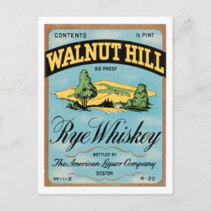 Carte Postale Whiskey Walnut Hill Rye