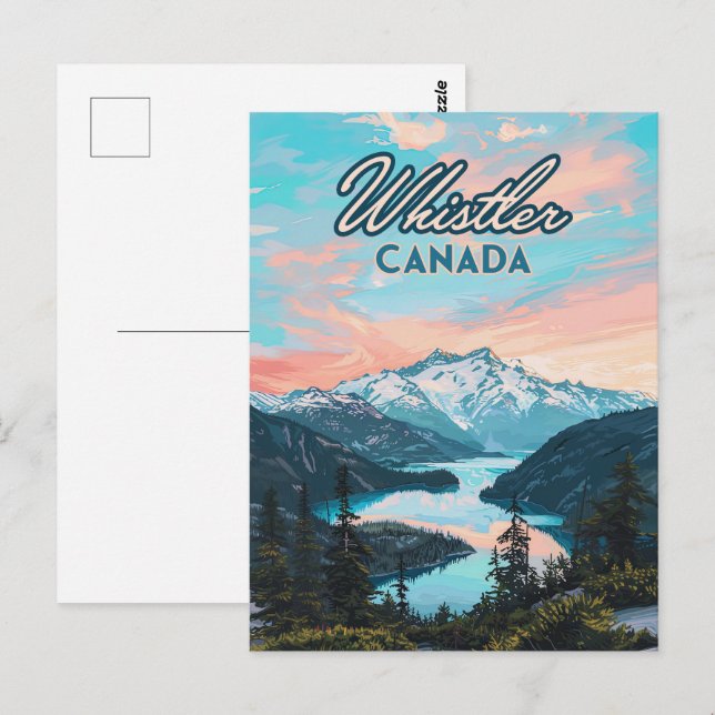 Carte Postale Whistler Canada Colombie-Britannique Station de sk (Devant / Derrière)
