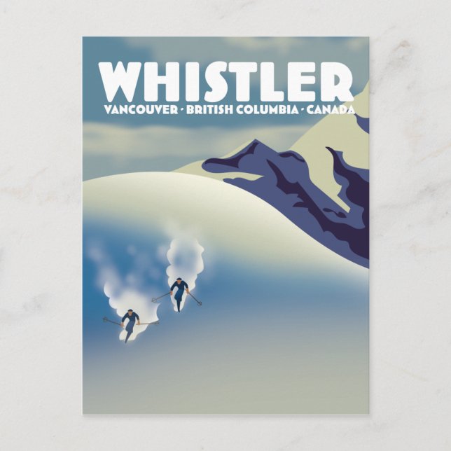 Carte Postale Whistler Colombie-Britannique Canada Ski (Devant)