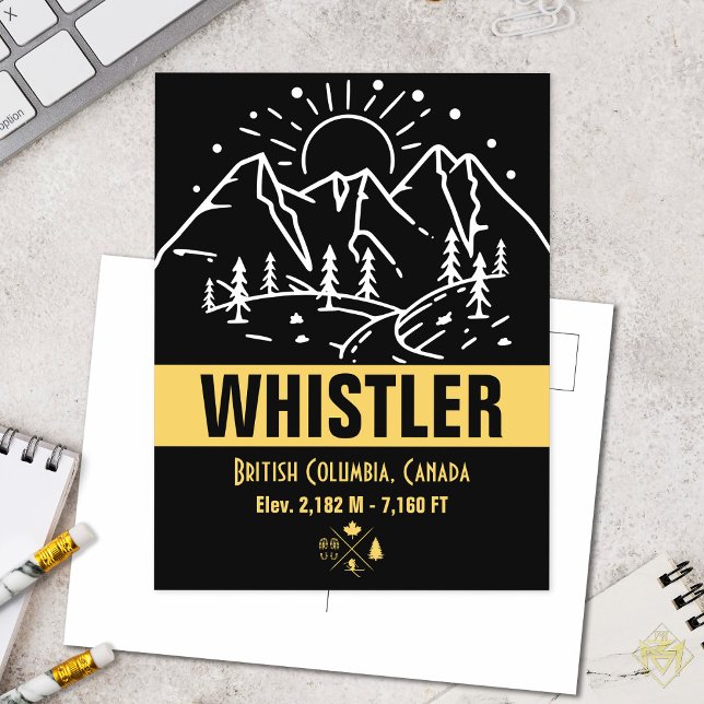 Carte Postale Whistler Colombie-Britannique Canada Ski P minimal (Créateur téléchargé)
