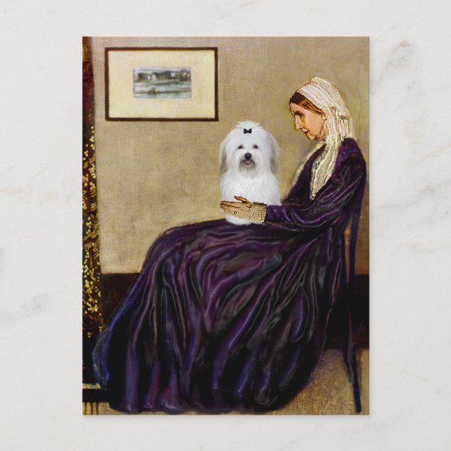 Carte Postale Whistlers Mother - Coton de Tulear 2 (Devant)