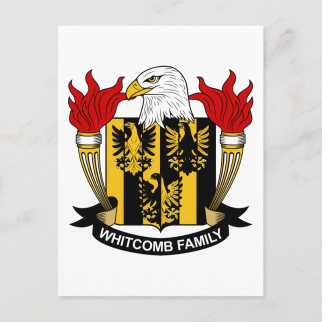 Carte Postale Whitcomb Family Crest (Devant)