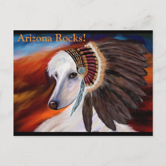 Carte Postale White Afghan Hound (Devant)