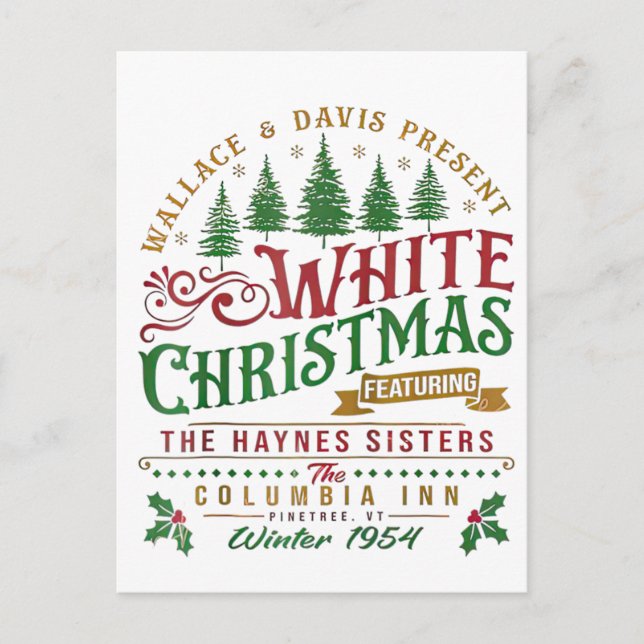 Carte Postale White Christmas Wallace Et Davis Haynes Sister (Devant)
