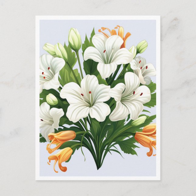 CARTE POSTALE WHITE FLOWERS #2 (Devant)