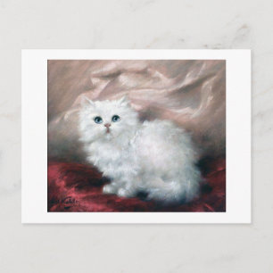 Carte Postale White Kitten, Carl Kahler