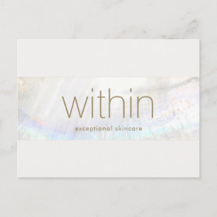 Carte Postale White Modern Elegant Seashell Stripe