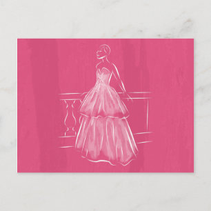 Carte Postale White Out Gown Espace Négatif