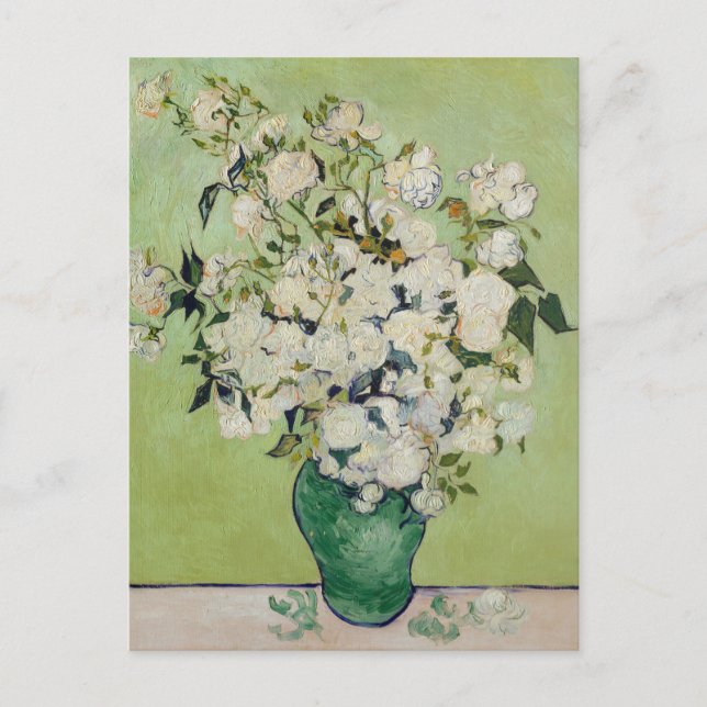 Carte Postale White Roses van Gogh Art (Devant)