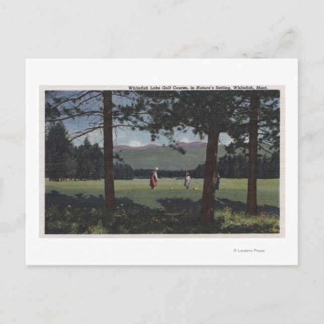 Carte Postale Whitefish, Montana - Parcours de golf Whitefish La (Devant)