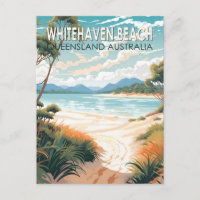 Whitehaven Beach Queensland Australie Travel Art