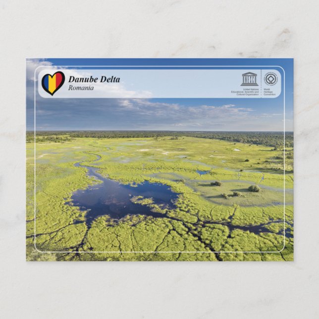Carte Postale WHS UNESCO - Delta du Danube (Devant)