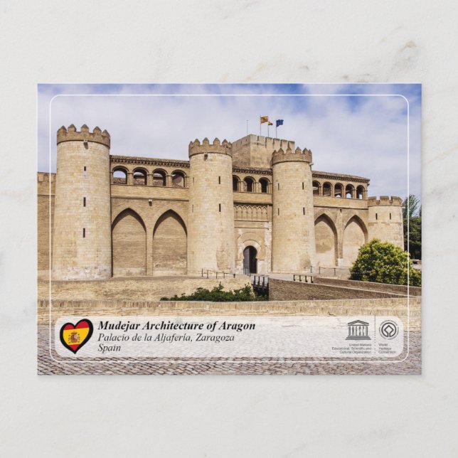 Carte Postale WHS UNESCO - Palacio de la Aljafería (Devant)