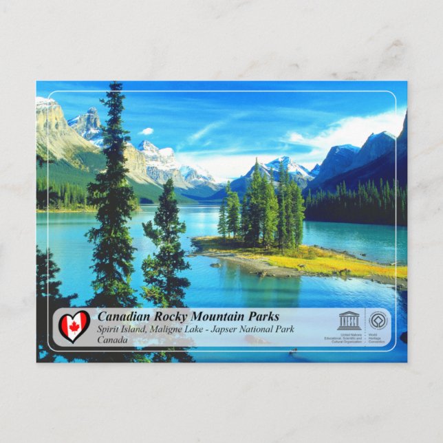 Carte Postale WHS UNESCO - Parc national du Jasper (Devant)