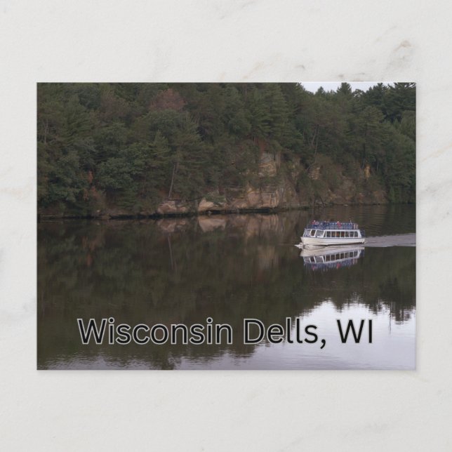Carte Postale WI Dells Wisconsin Bateau Tours (Devant)