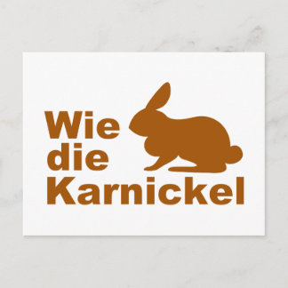 Carte Postale Wie die Karnickel...
