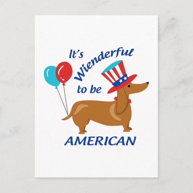 Carte Postale Wiendful To Be American (Devant)