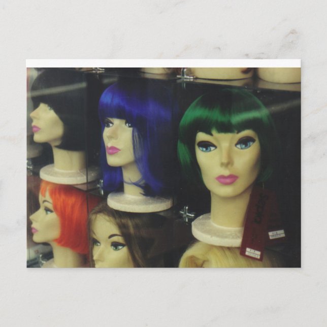 Carte Postale Wigs dans un magasin de Los Angeles (Devant)