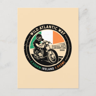 Carte Postale Wild Atlantic Way Irlande Motorcycle