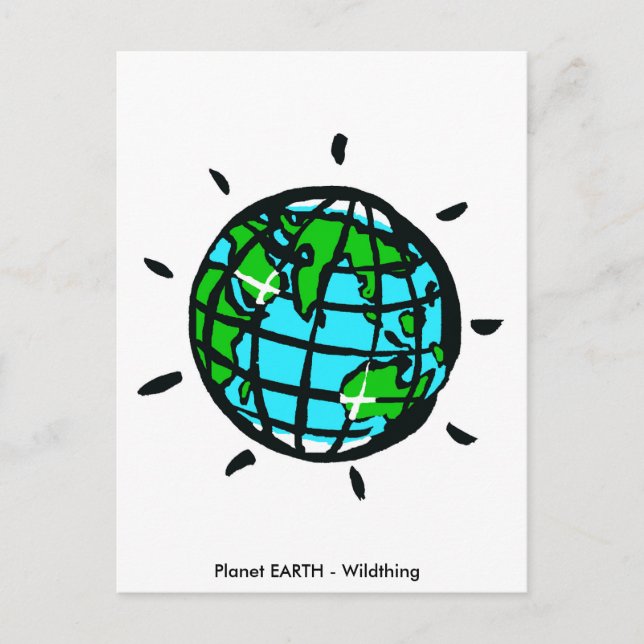 Carte Postale Wildthing -Planète TERRE -Conservation - Écologie (Devant)