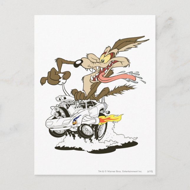Carte Postale WILE E. COYOTE™ Pilote fou (Devant)