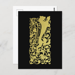 Carte Postale Will Bradley Heraldic Lion