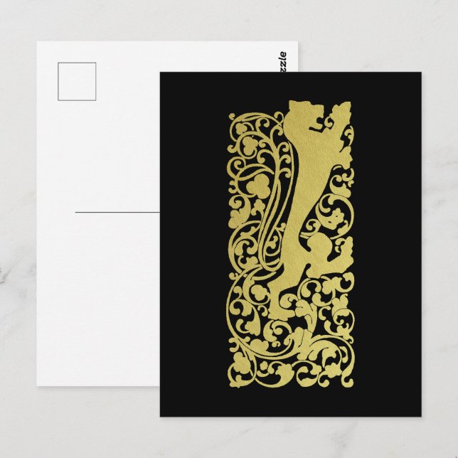 Carte Postale Will Bradley Heraldic Lion (Devant / Derrière)