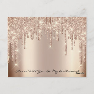Carte Postale Will Bridesmaid Rose Parties scintillant Drivers S