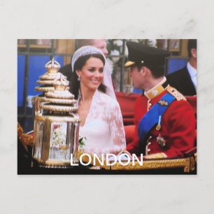 Carte Postale Will et Kate Mariage royal