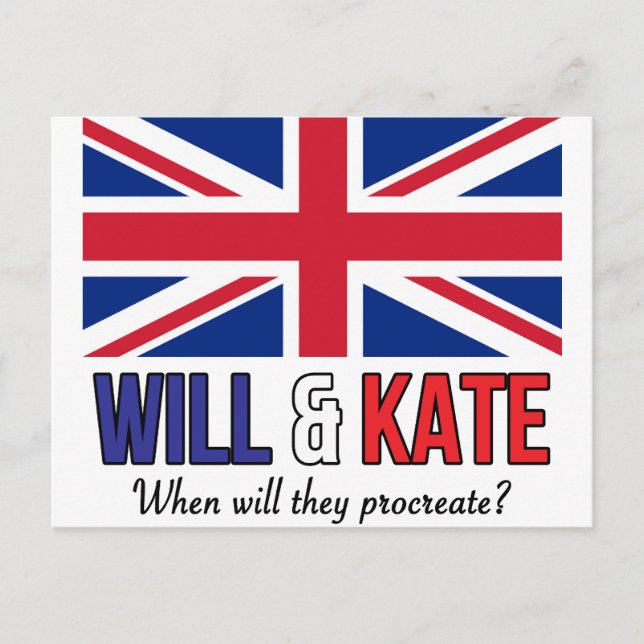 Carte Postale Will & Kate (Devant)