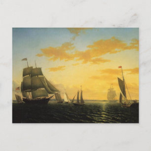 Carte Postale William Bedford New Bedford Harbour au coucher du 