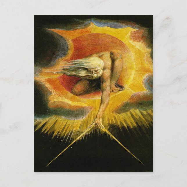 Carte Postale William Blake Art God (Devant)