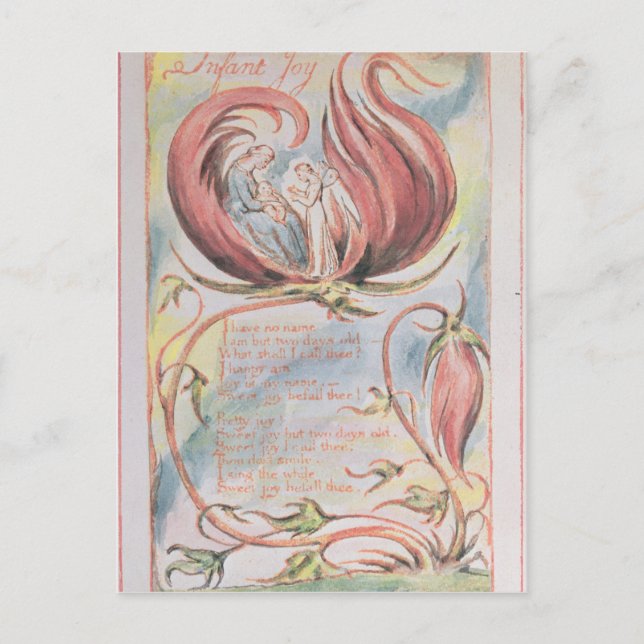 Carte Postale William Blake | Chansons d'Innocence ; Joie de l'E (Devant)
