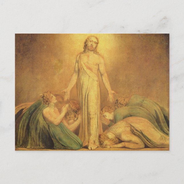 Carte Postale William Blake | Christ Apparaître aux Apôtres a (Devant)