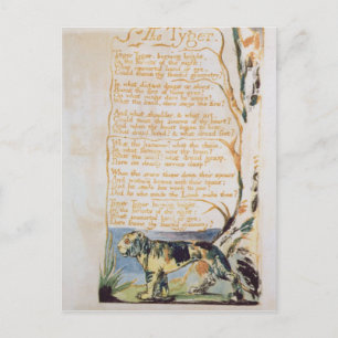 Carte Postale William Blake   Le Tyger, de Chansons d'Innocence