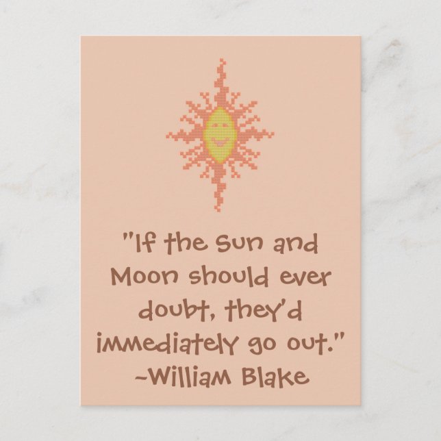 Carte Postale William Blake Sun et Moon Citation (Devant)