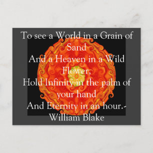 Carte Postale William Blake "World in a Grain in a Sand"