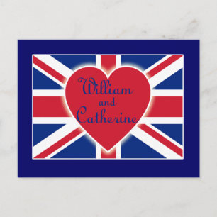 Carte Postale William et Catherine avec Union Jack Products