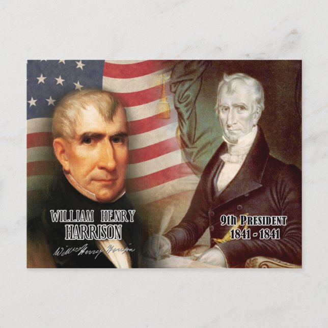 Carte Postale William Henry Harrison - 9e président des États-Un (Devant)