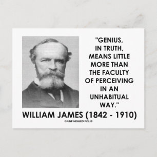 Carte Postale William James Genius Percevoir Une Façon Inhabitue