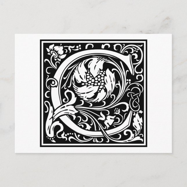 Carte Postale William Morris Alphabet "C" (Devant)