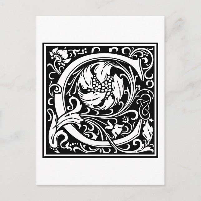 Carte Postale William Morris Alphabet "C" (Devant)