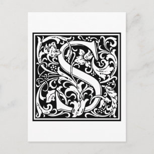 Carte Postale William Morris Alphabet "S"